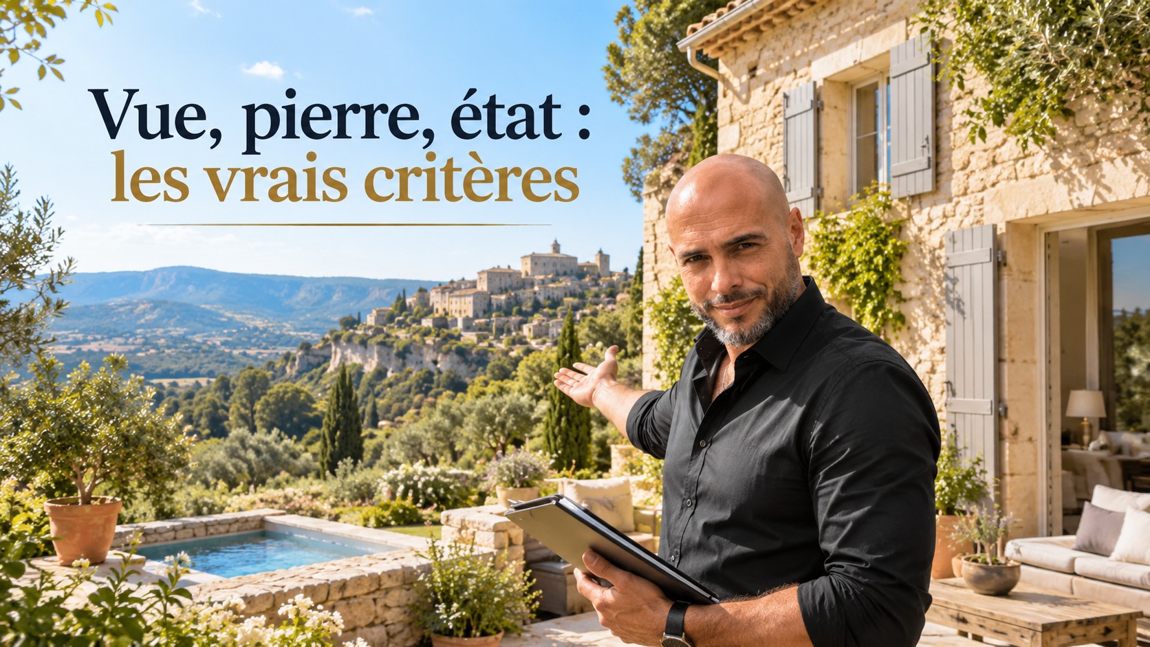 Maisons en pierre et mas restaurés du village de Gordes